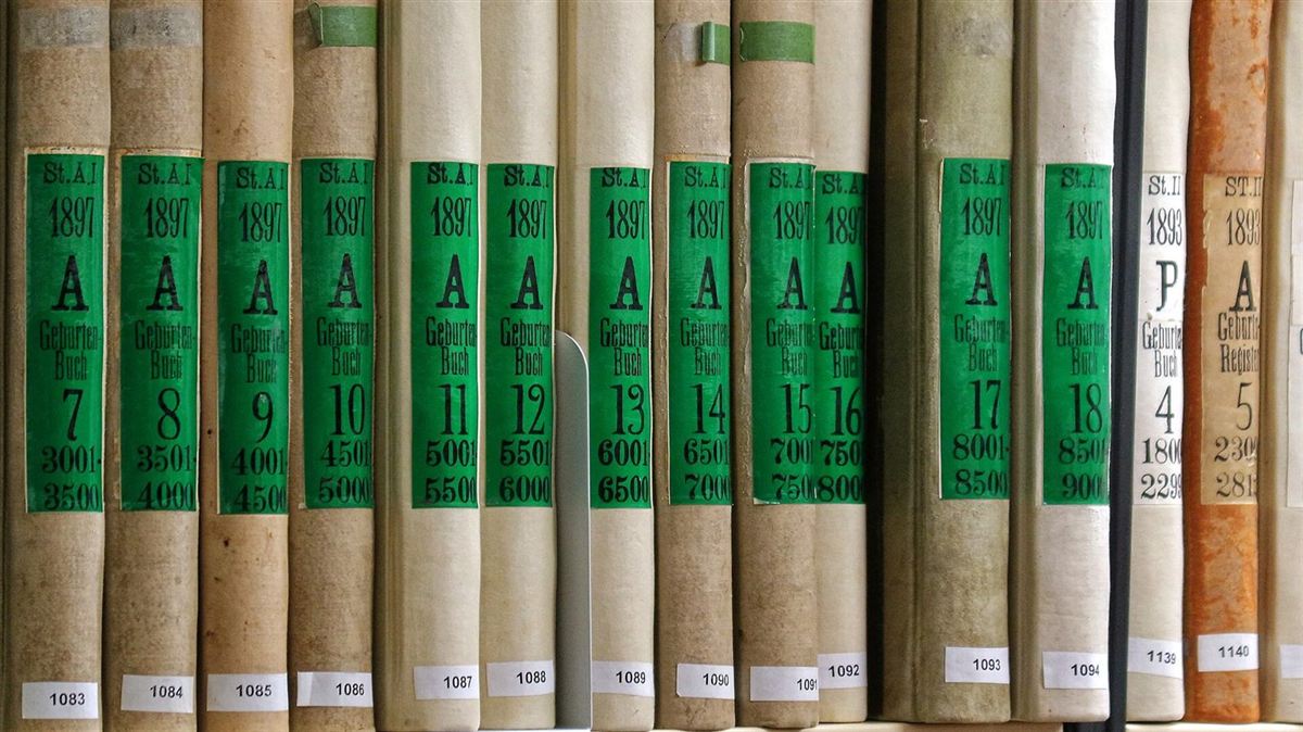 Shelves of archived folders