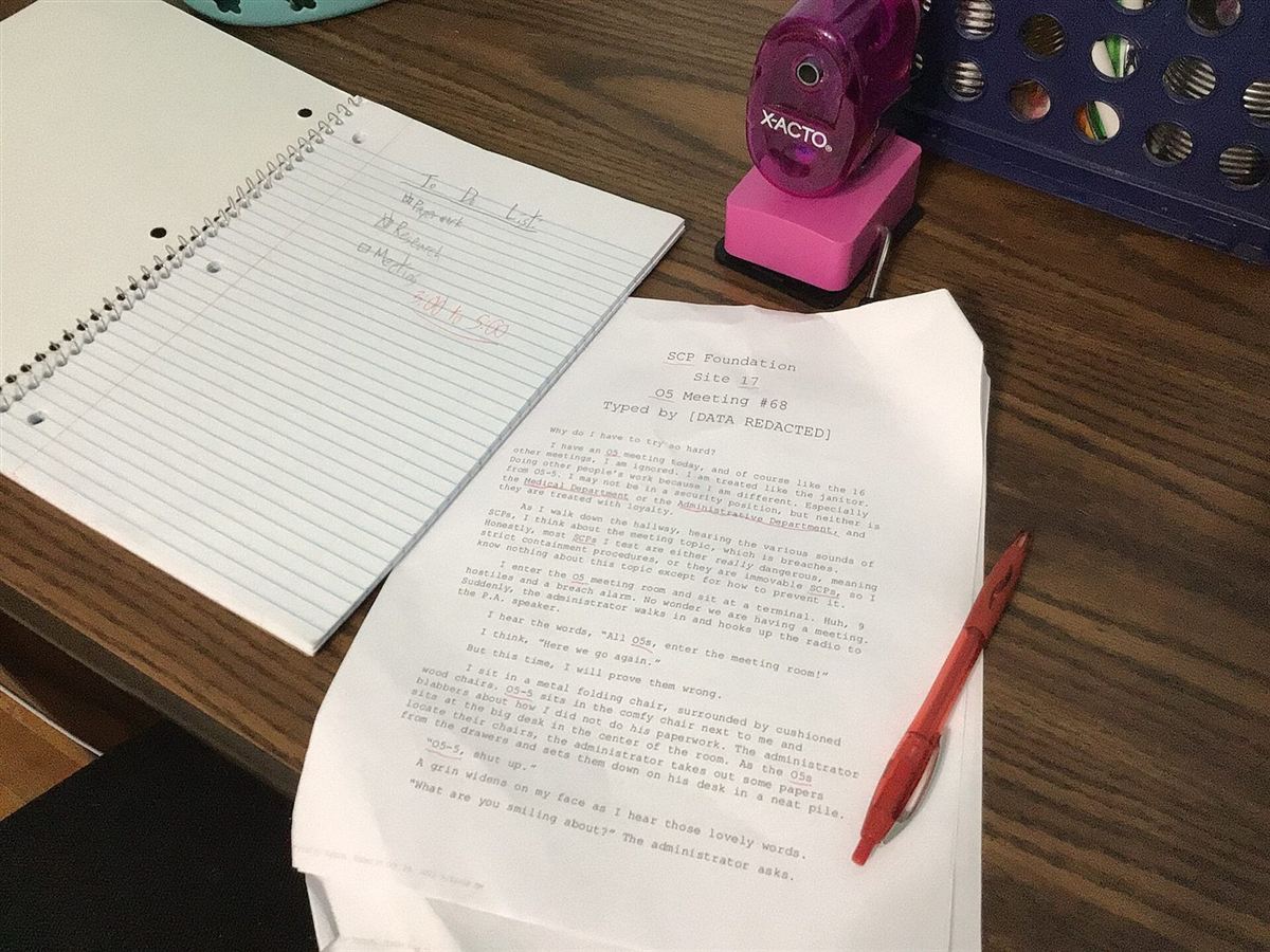 Printed pages waiting for review