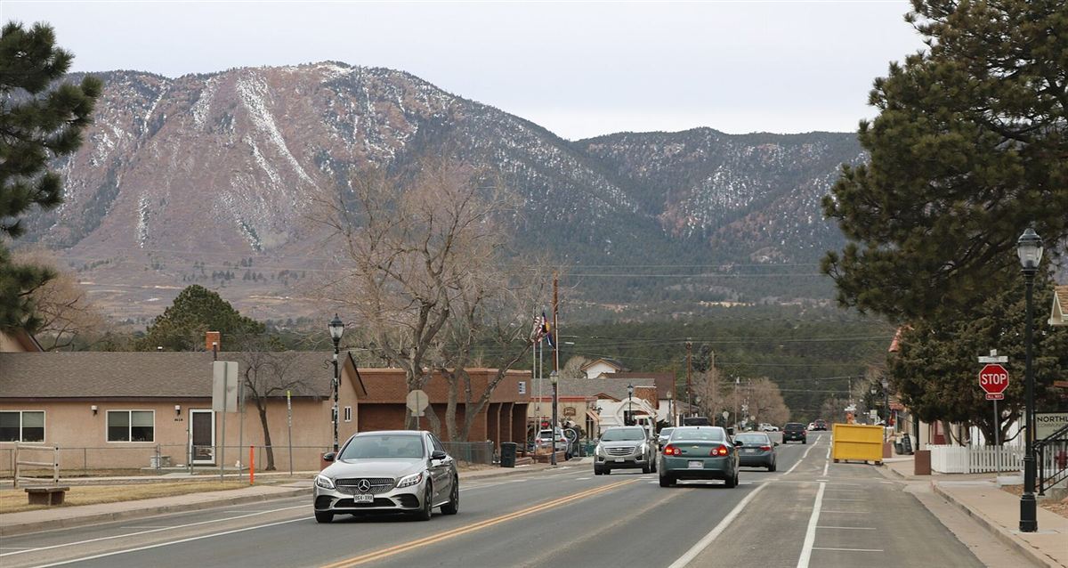 Main street in Monument, Colorado